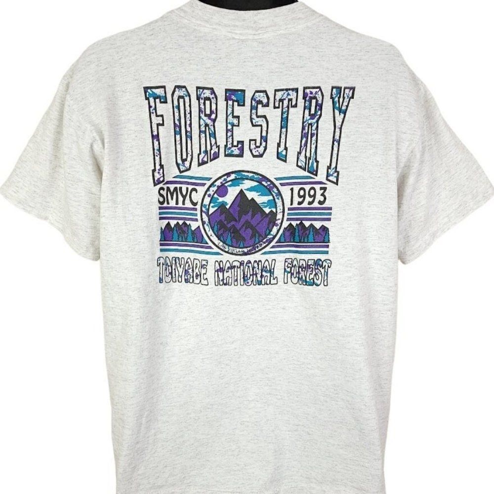 Toiyabe National Forest T Shirt Vintage 90s Forestry SMYC Youth Camp Made In USA